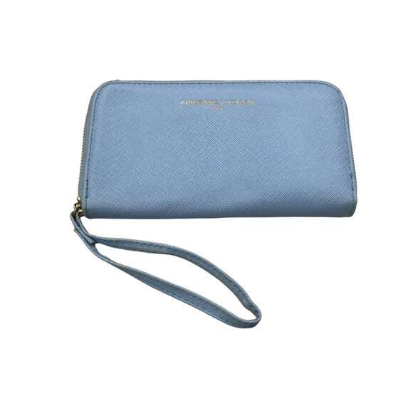 Adrienne Vittadini Wrist Clutch Purse Blue Preowned - Picture 1 of 8